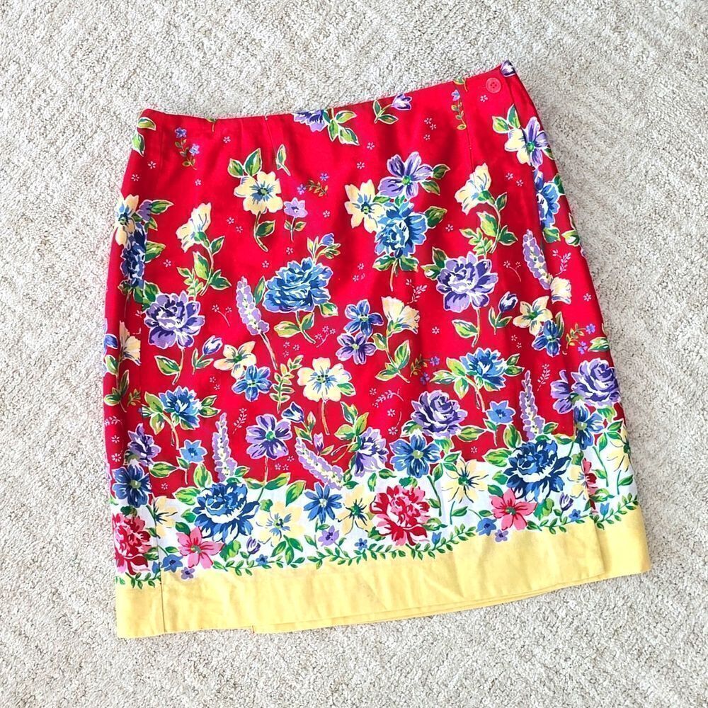 Talbots Petite | Floral Wrap Skirt